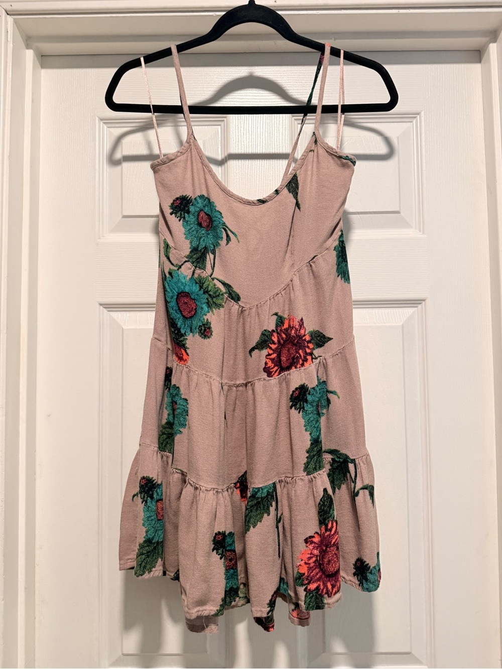 O'Neill Blush Pink Floral Tiered Camisole Dress